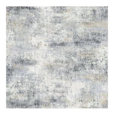 Imagem de Tapete quadrado de 15 x 15 cm para sala de estar: lavável tapetes quadrados macios modernos abstratos antiderrapantes tapete neutro pilha baixa tapetes internos finos resistentes a manchas, 1,8 m