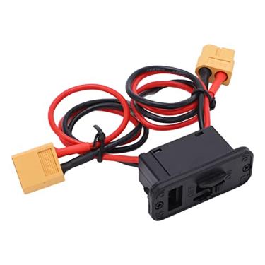 Imagem de 2 peças de interruptores RC on off, interruptor de avião RC com plugue XT60, interruptor de alimentação de avião RC grande de corrente 18AWG compatível com modelo de carro de controle remoto, modelo