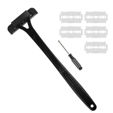 Imagem de Aparelho para Depilação Corporal Masculina - Máquina de Cortar Pelo Corporal com Cabeças de Lâmina Substituíveis, Cor Preta