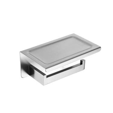 Imagem de Conjunto de acessórios de banheiro de níquel escovado suporte de parede prateleira de banho cabide de roupão suporte de papel higiênico suporte de barra de toalha de aço inoxidável, anel de toalha