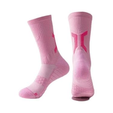 Imagem de Meias Profissionais De Basquete Masculinas Respiráveis Longas Com Fund