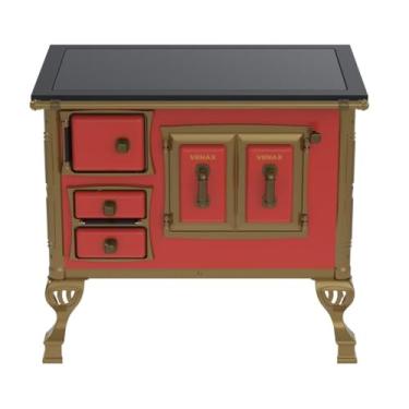 Imagem de Fogão a Lenha N 1 Colonial Premium Vermelho Saida Direita