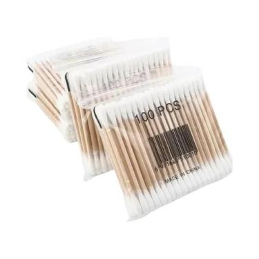 Imagem de Cotonetes De Dupla Ponta Para Mulheres, 500 Unidades, Bastões De Madei