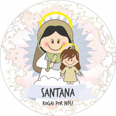 Imagem de Painel de Lona Redondo Santinhos Católicos Santa Ana - Santana - Fabri