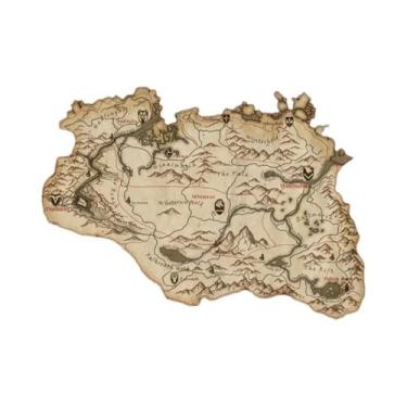 Imagem de Pôster De Arte Em Tela Com Mapa Do Jogo Skyrim Morrowind Arena Antholo
