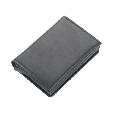 Imagem de Carteira Masculina Pequena Com Bloqueio Magnético RFID, Porta-Cartões 