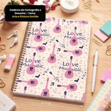 Imagem de Caderno Universitário Feminino Love Music - 80 Folhas - Animativa