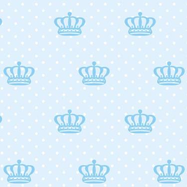 Imagem de Papel Parede Azul Claro E Coroa Azul Autocolante Sala Quarto