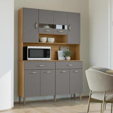 Imagem de Armário de Cozinha Compacto 8 Portas 2 Gavetass com Nicho Vogue Kits P