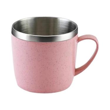 Imagem de Caneca De Aço Inoxidável De Dupla Camada Anti-escaldante Com Alça De P