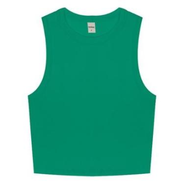 Imagem de Regata Cropped Feminina Ribana Rovitex Verde-Feminino