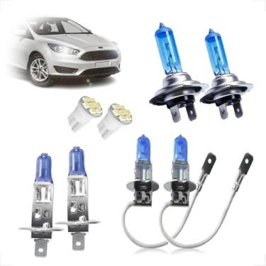 Imagem de Kit de Lâmpadas Halógena Super Branca H7 H1 H3 Farol Baixo Alto e Milh