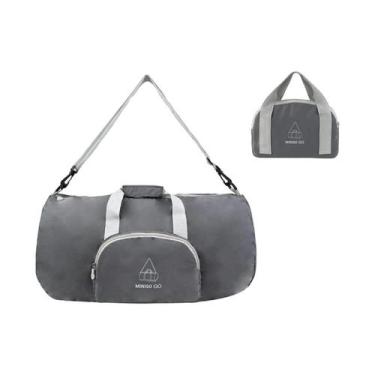 Imagem de Mala De Viagem Dobrável Miniso Go Bolsa De Mão Cinza