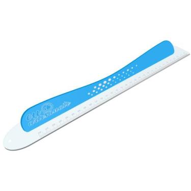 Imagem de Régua com Proteção 40cm Safecut em Acrílico Azul Marpax