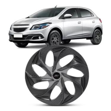 Imagem de 1 Calota Esportiva Modelo Evolution Aro 14 Polegadas Grafite Universal