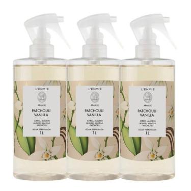 Imagem de Kit 3 Água Perfumada Aromatizada Patchouli Vanilla Perfume para Roupas