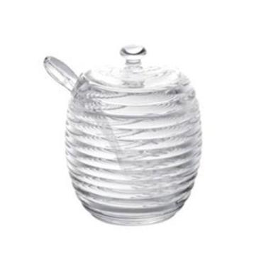 Imagem de Açucareiro De Cristal Com Colher E Tampa Colmeia Lyor 210ml