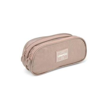 Imagem de ESTOJO ESCOLAR DUAS DIVISÓRIA UP4YOU ROSA METALIZADO LUXCEL Rosa, Únic