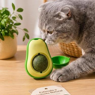 Imagem de Brinquedo Abacate Com Catnip Para Gatos Combate Estresse Ansiedade 6cm