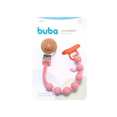Imagem de Prendedor De Chupeta Bola Silicone Clipe Menino Menina Buba, Rosa