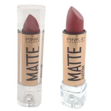 Imagem de Batom Matte Pink 21 Cosmetics, Cor 11