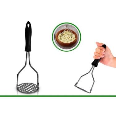 Imagem de Amassador De Batata Inox 3321241 Western Home, Preto e prata, 24cm