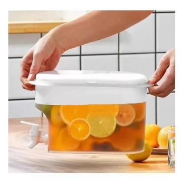 Imagem de Jarra Dispenser Para Sucos Com Torneira 3,5L Snel Home, Branco, 17x11x