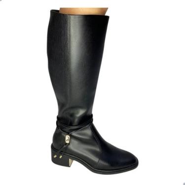 Imagem de Bota Ramarim Feminina Cano Longo Preta, Pt, Napa polish plus pto, 37
