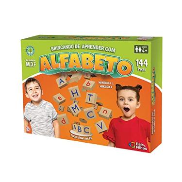 Imagem de Pais & Filhos - Brincando De Aprender Com Alfabeto 144 Pçs - Madeira