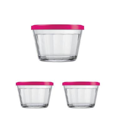 Imagem de Kit Pote Copo Americano C/Tampa Cor Sortida 150ml Nadir 2Un