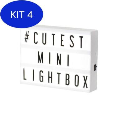 Imagem de Kit 4 Luminária Mini LightBox Led 15cm