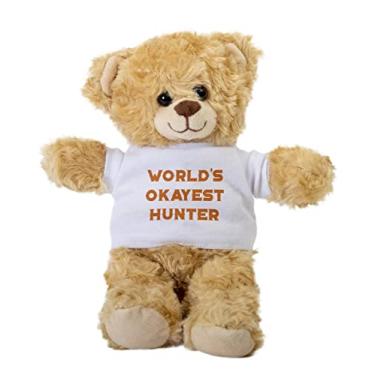 Imagem de World's Okayest Hunter Teddy Bear, Gift Stuffed Animal, Plush Teddy Bear with Tee, Welcoming Baby Gift, Gift for Her, Gift for Newborn, Christmas Basket Gift Idea