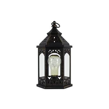 Imagem de Lanterna Marroquina Dourada Decorativa C/Lâmpada LED 27cm We Make