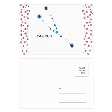 Imagem de Signo de Constelação Taurus Zodíaco Natal Flor Celebração Cartão Postal Blessing Mailing Card