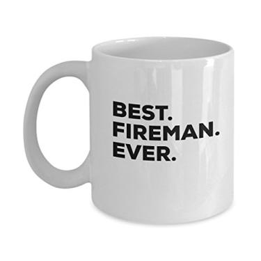 Imagem de Presentes de bombeiro – Para homens e mulheres, meninos avô Him aposentado – Copo de café temático – Conjunto de caixa de presente – Para o Dia dos Pais, Aniversário, Natal, aposentadoria (325 ml, bombeiro)