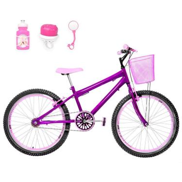 Imagem de Bicicleta Infantil Feminina Aro 24 Aero + Kit Passeio-Feminino
