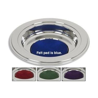 Imagem de Pratos de oferta em tom de prata, Blue Felt Pad, 1