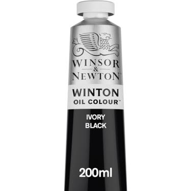 Imagem de Winsor & Newton Winton Tinta a Óleo, Preto (Ivory Black), 200 ml