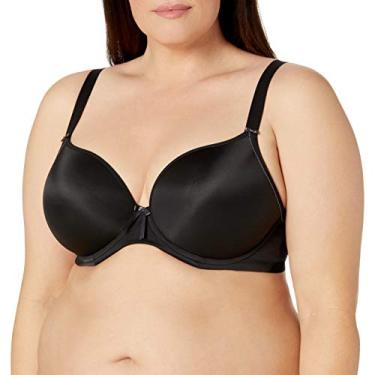 Imagem de Elomi Sutiã feminino Bijou Camiseta Plunge Without Push Up, gancho em J móvel para estilo nadador. Tamanhos do Reino Unido E-H, tamanhos dos EUA DDD-K, Preto, 38E