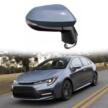 Imagem de Conjunto de espelho lateral do passageiro adequado para Toyota Corolla 2019 2020 2021 Toyota Corolla Espelho retrovisor de reposição para Toyota Corolla Acessórios ajuste de lente, aquecimento, luz de
