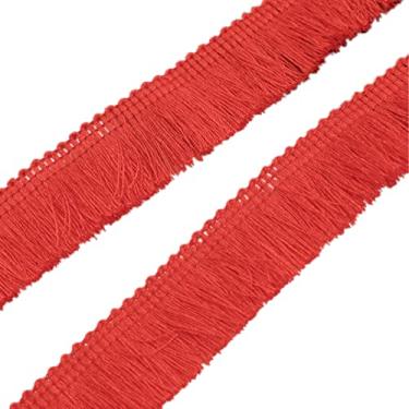 Imagem de Franja de poliéster de 25 metros, acabamento de franja de borla de 2,5 cm de largura, fita decorativa de renda boho acabamento de borda de tecido para meninas roupas cortina vestido saia bolsa costura