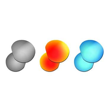 Imagem de Prizo ORL Lentes polarizadas de reposição para óculos de sol Oakley Clifden OO9440 - Multiopções (titânio + vermelho + azul)