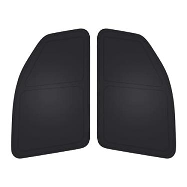 Imagem de T TGBROS Ajuste personalizado para para-sol do banco dianteiro da janela lateral 2019-2022 Dodge RAM 1500 CrewCab Mega Cab 4Dr 4 portas caminhonete proteção solar bloqueia os raios UV mantém seu veículo fresco preto 2 peças