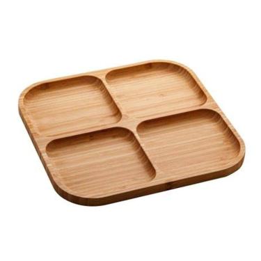 Imagem de Petisqueira Bambu 4 Divisorias 30x30x2cm