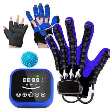 Imagem de Luvas robóticas de reabilitação, tala de mão para treinamento de dedo de mão, modo de espelho, tela LCD, com treinamento de dedo único, B-esquerda, mão, L