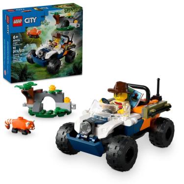 Imagem de Blocos de Montar - Quadriciclo Explorador Da Selva Da Missao Do Panda-Vermelho LEGO