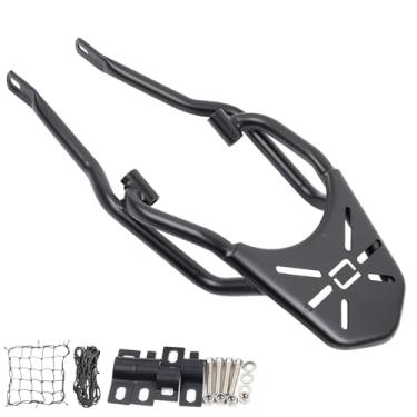 Imagem de DFFMQSJ Suporte universal para bagagens traseiro de motocicleta compatível com Super SOCO TS Lite Pro TS1200r TC/MAX Suporte de armazenamento traseiro de carga e 2 peças de acessórios de motocicleta