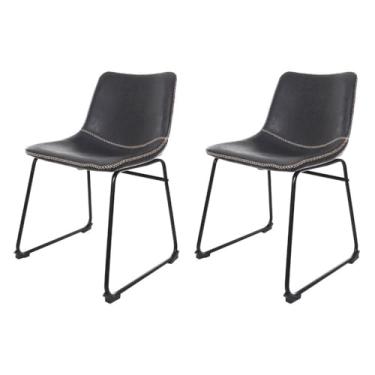 Imagem de Kit 2 Cadeiras Ergonômica Confortável para Sala Mesa De Jantar Cozinha Restaurante Munich Preto
