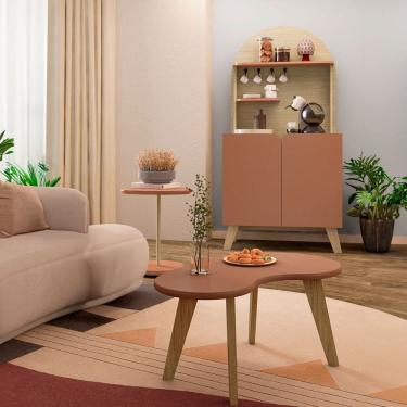 Imagem de Sala de Estar Completa Bali 2 Portas Naturale/Terracota - Pnr Móveis