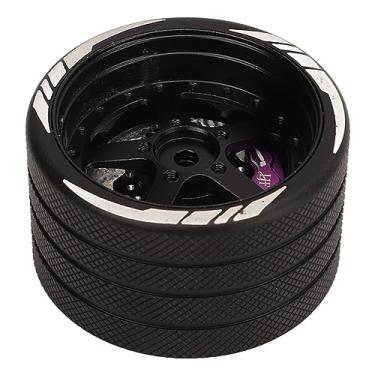 Imagem de Volante de Metal do Transmissor RC, Gatilho de Liga de Alumínio Allo Uminum Adaptador de Controle Com Uma Mão para Controlador de Carro NB4 RC (Preto)